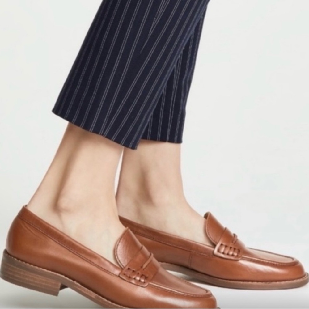 Madewell Elinor Loafers Tan/Chestnut Leather Size 8